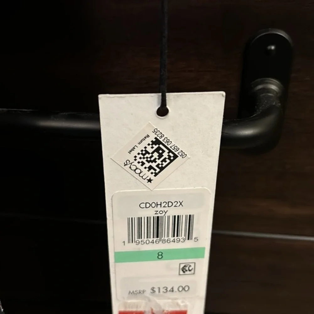 Calvin Klein midi geometric dress with black belt.  Size 8.  New with tags. - Picture 3 of 4